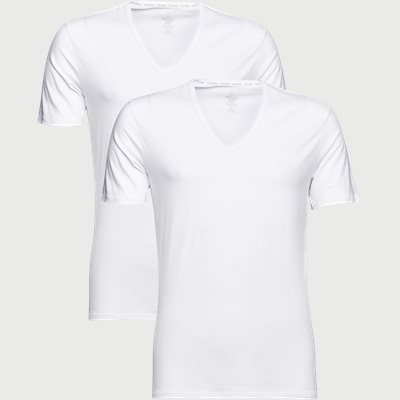 2-pak V-hals t-shirt Slim fit | 2-pak V-hals t-shirt | Hvid
