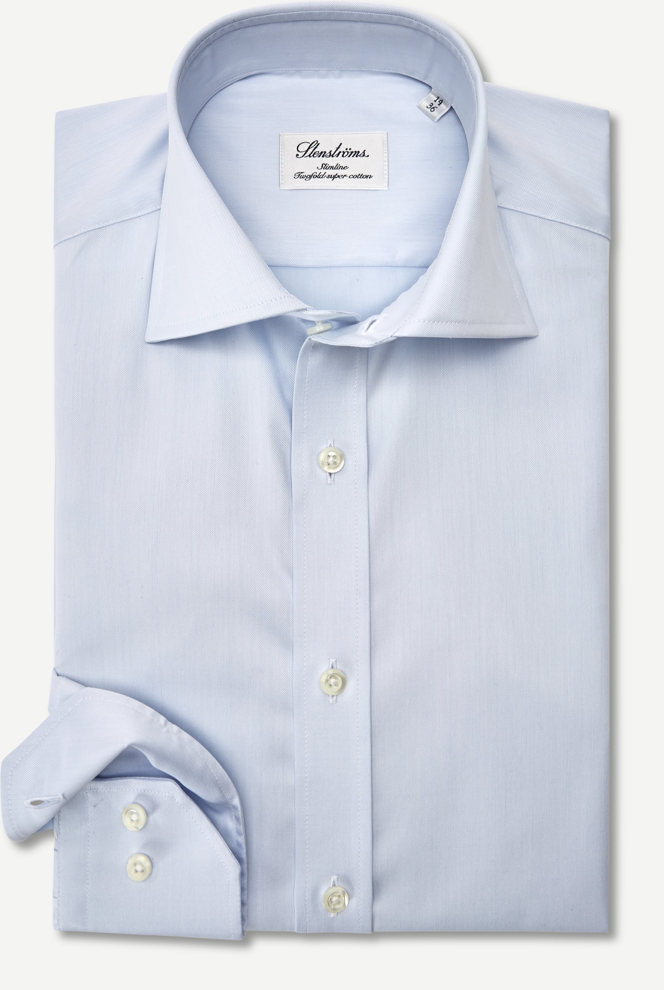 Twofold Super Cotton Shirt - Shirts - Slim fit - Blue