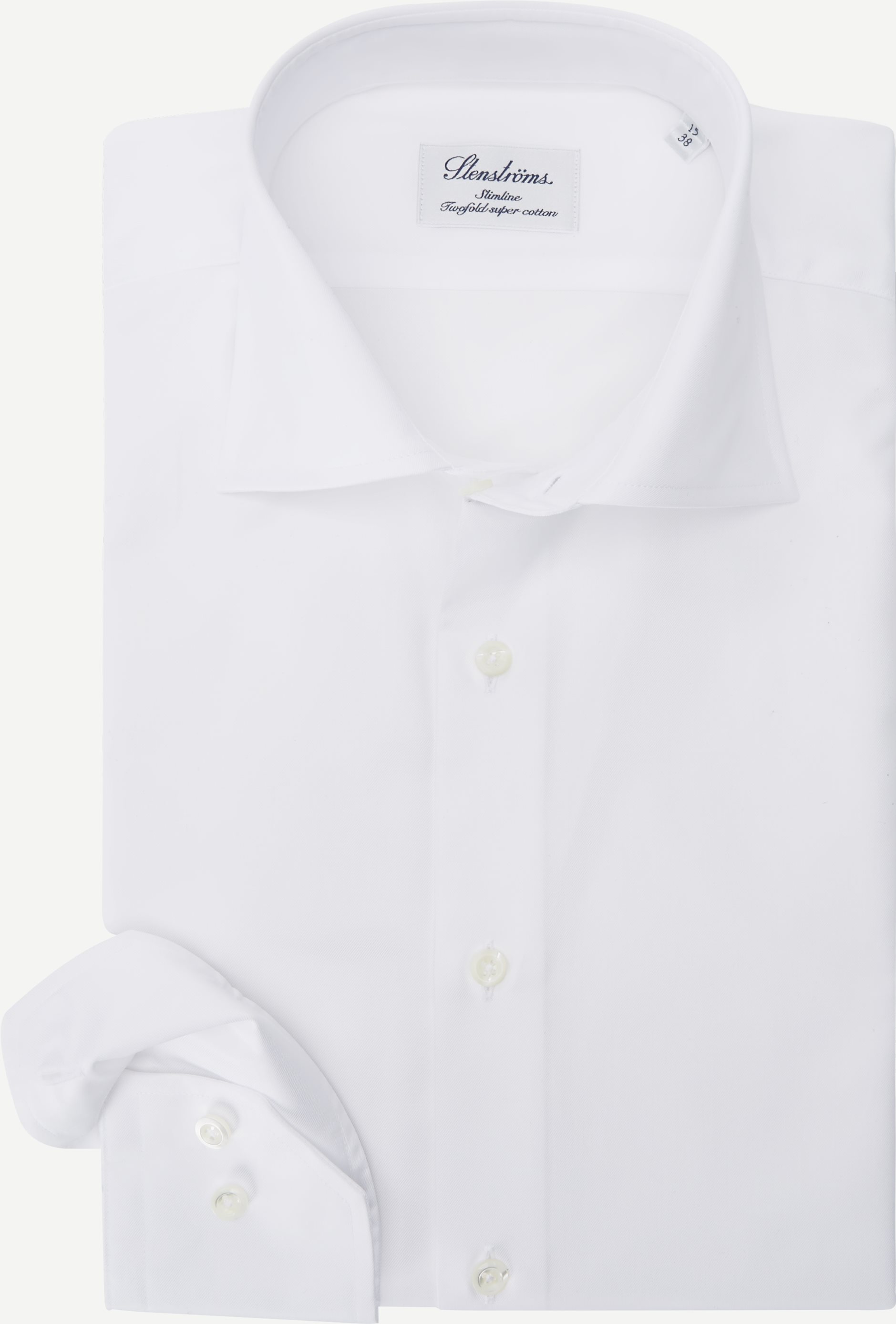 Twofold Super Cotton Shirt - Shirts - Slim fit - White