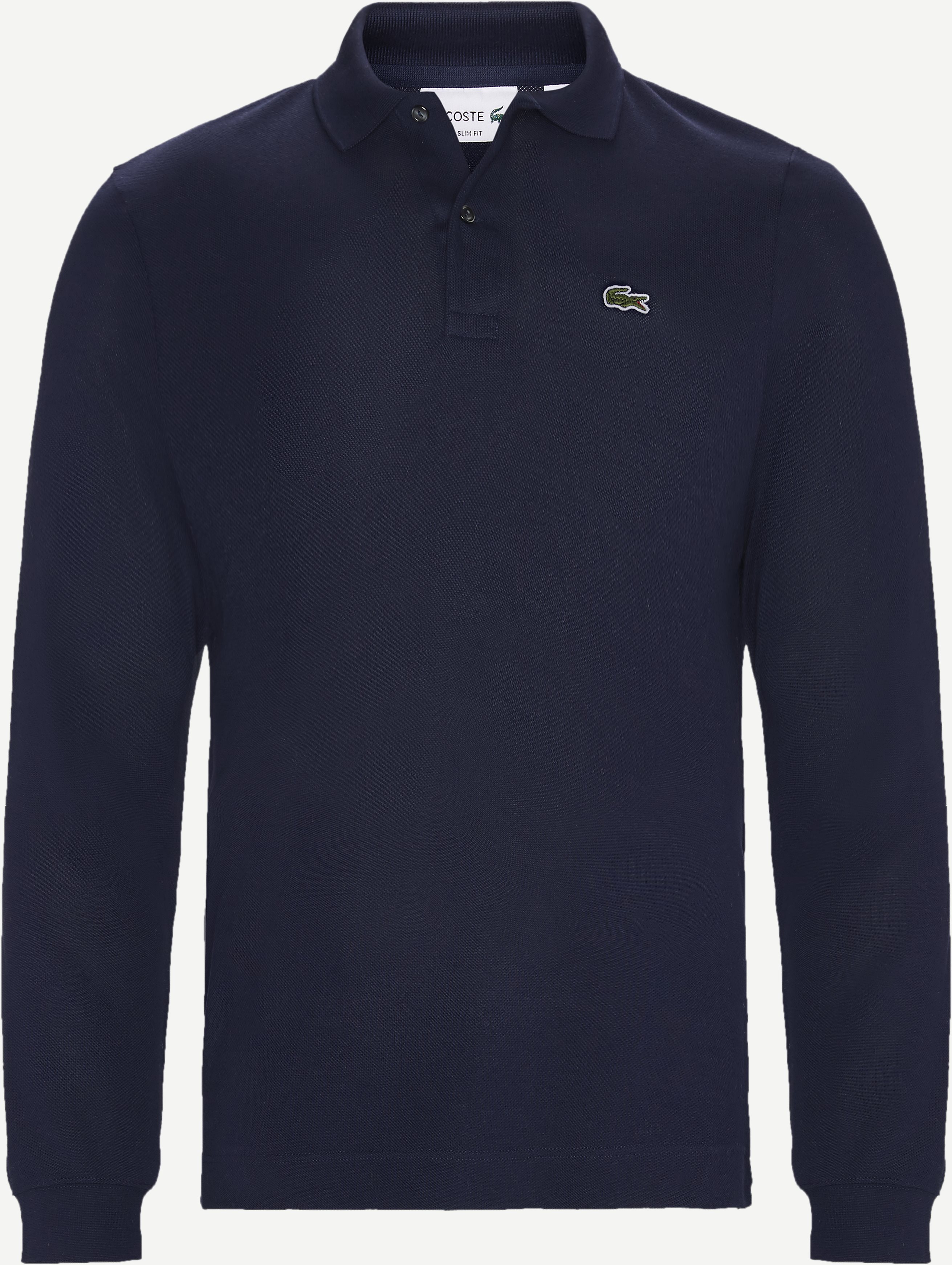 Langærmet Polo - T-shirts - Slim fit - Blå