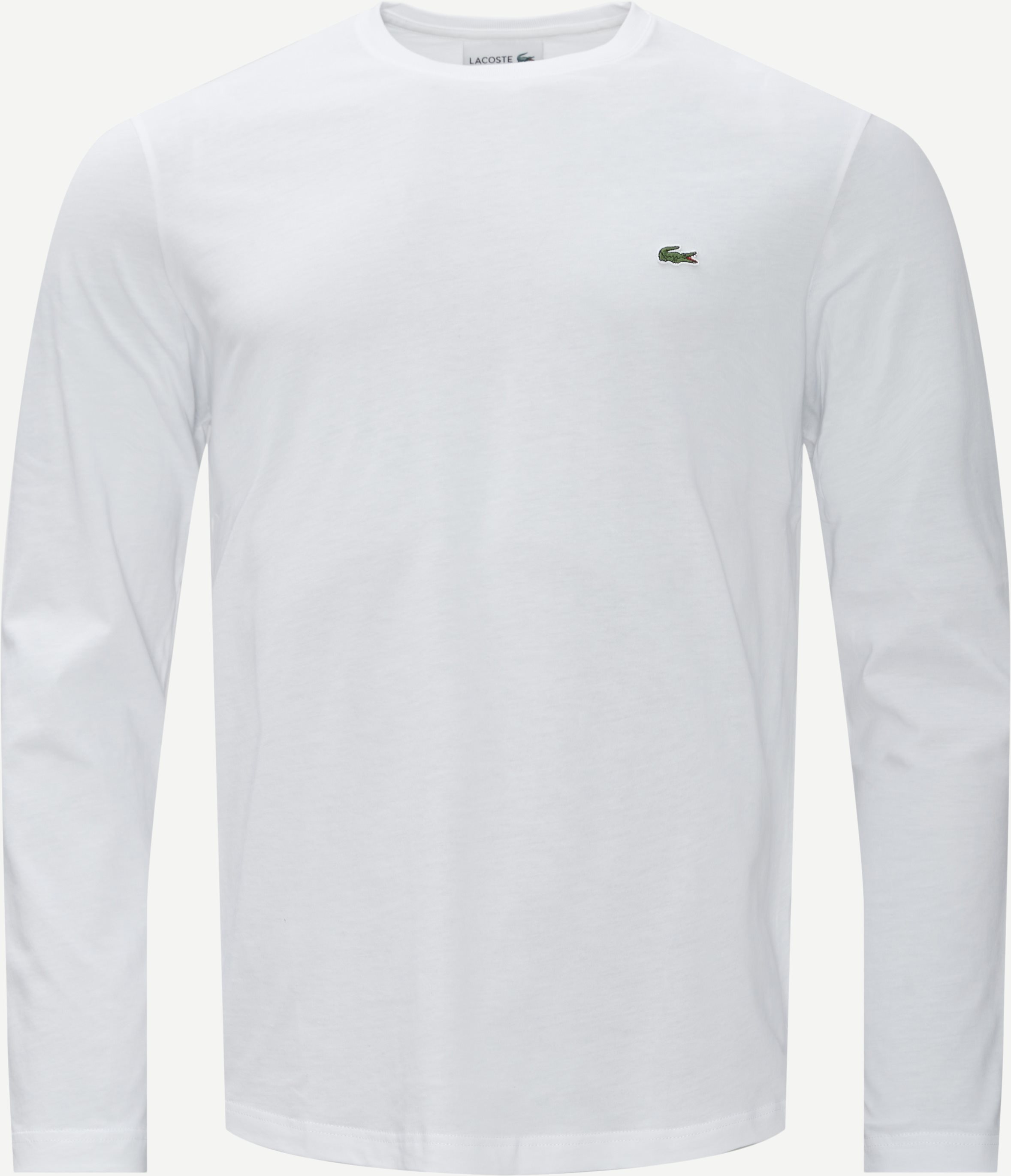 Rundhalsausschnitt mit langen Ärmeln - T-Shirts - Regular fit - Weiß