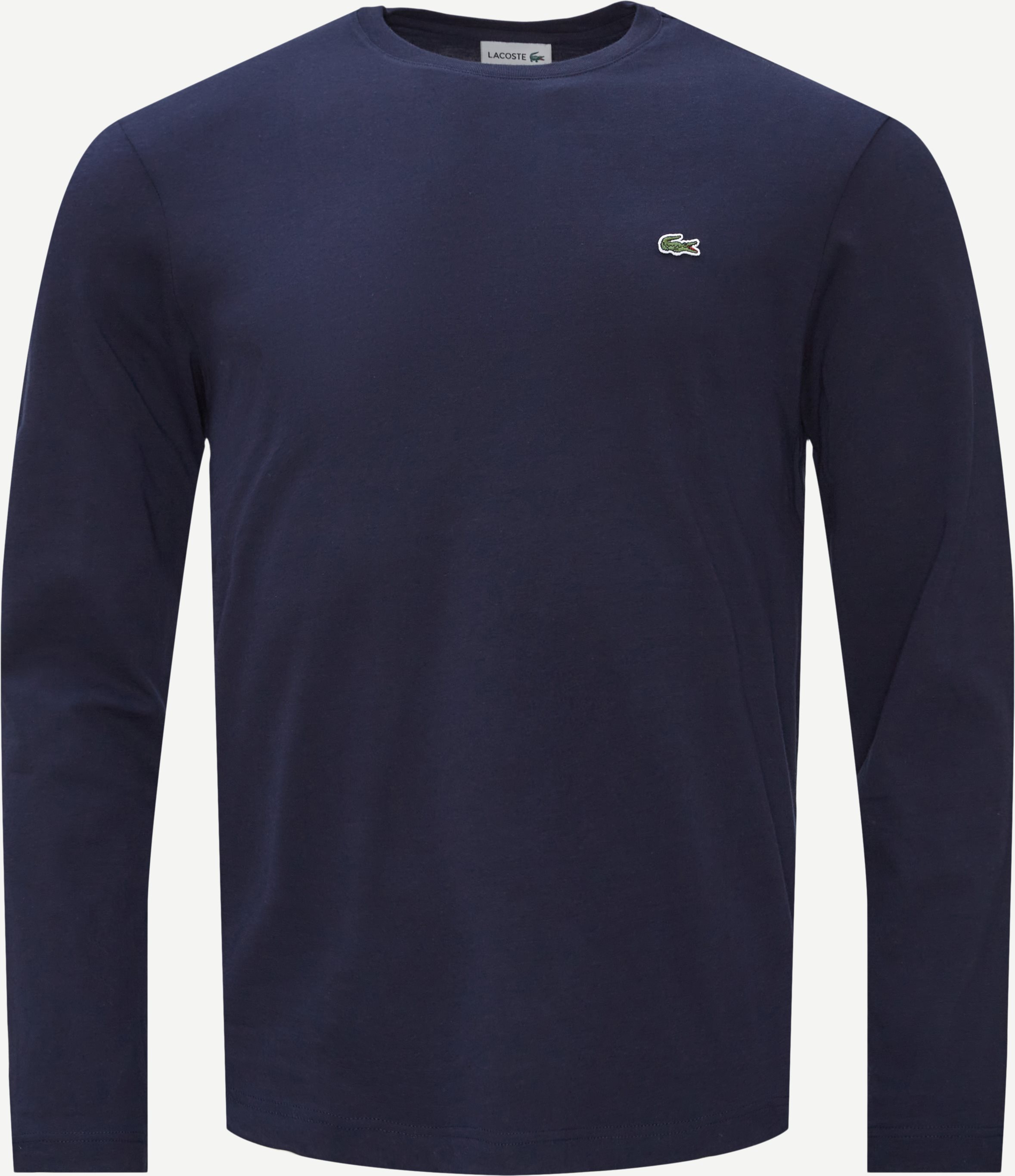 Rundhalsausschnitt mit langen Ärmeln - T-Shirts - Regular fit - Blau