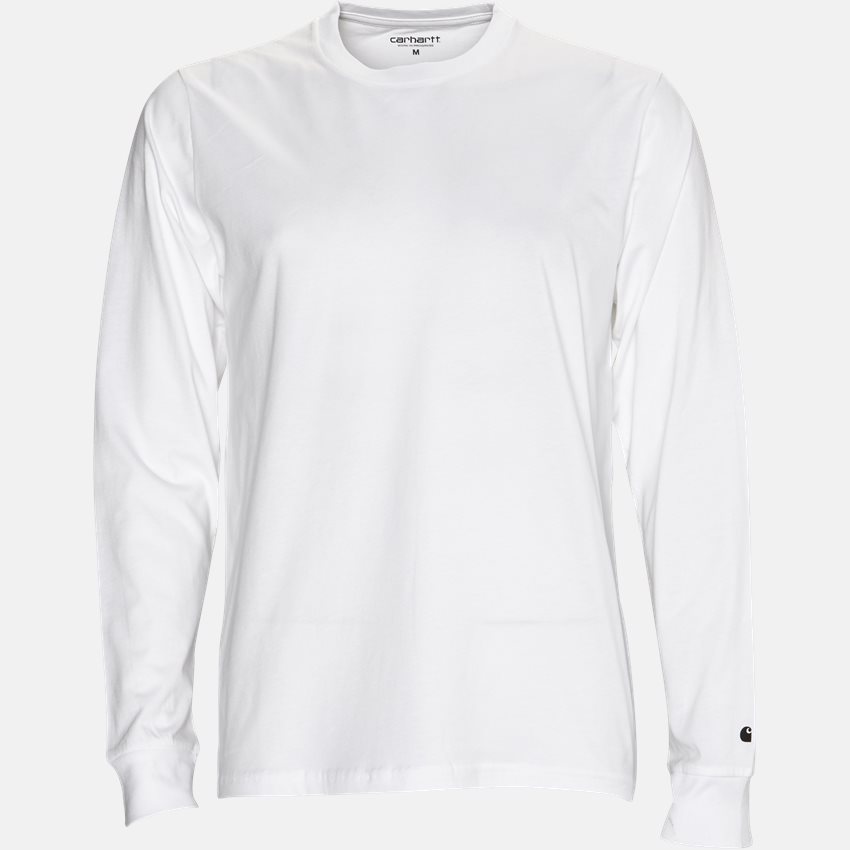 Carhartt WIP T-shirts L/S BASE T-SHIRT. I012321 WHITE/BLACK