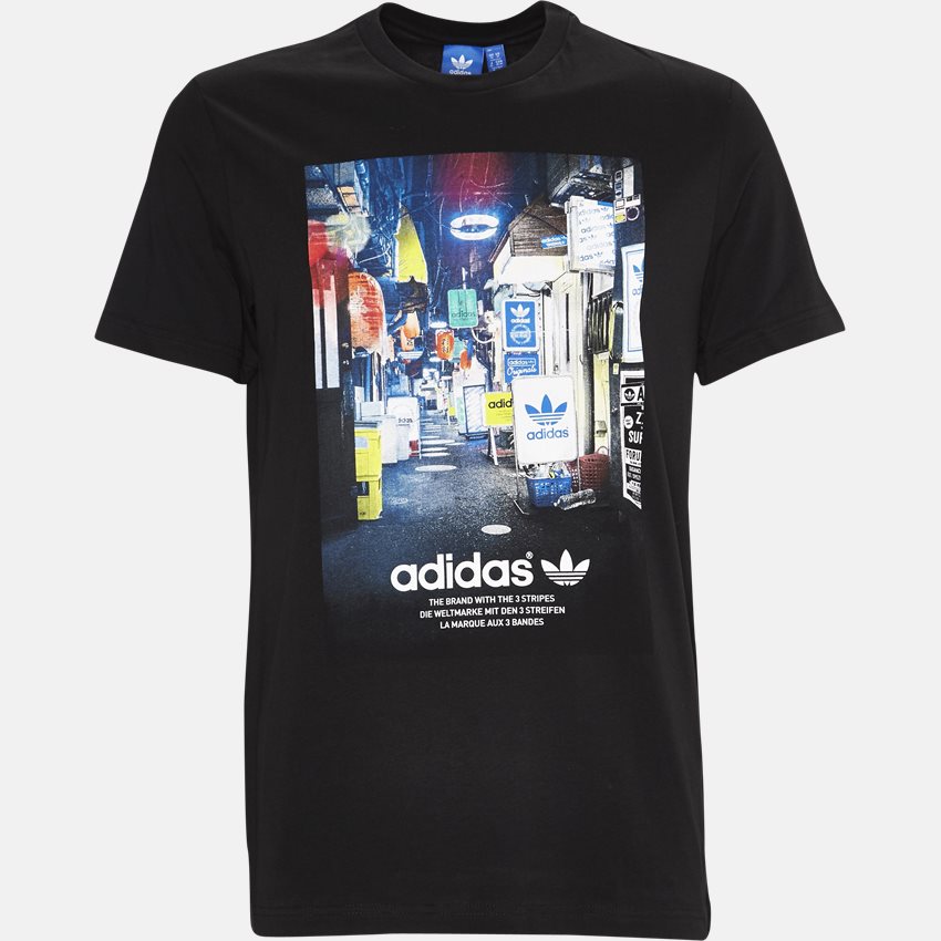 Adidas Originals T-shirts STREET PHOTO TEE AZ1480 SORT