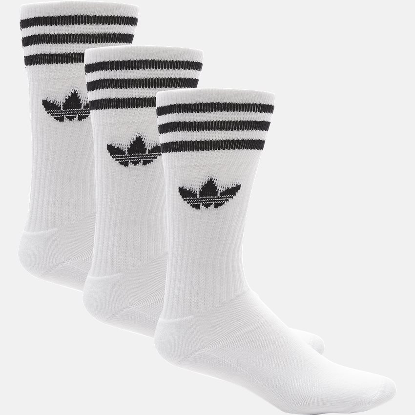 Adidas Originals Socks SOLID CREW SOCK S214. HVID