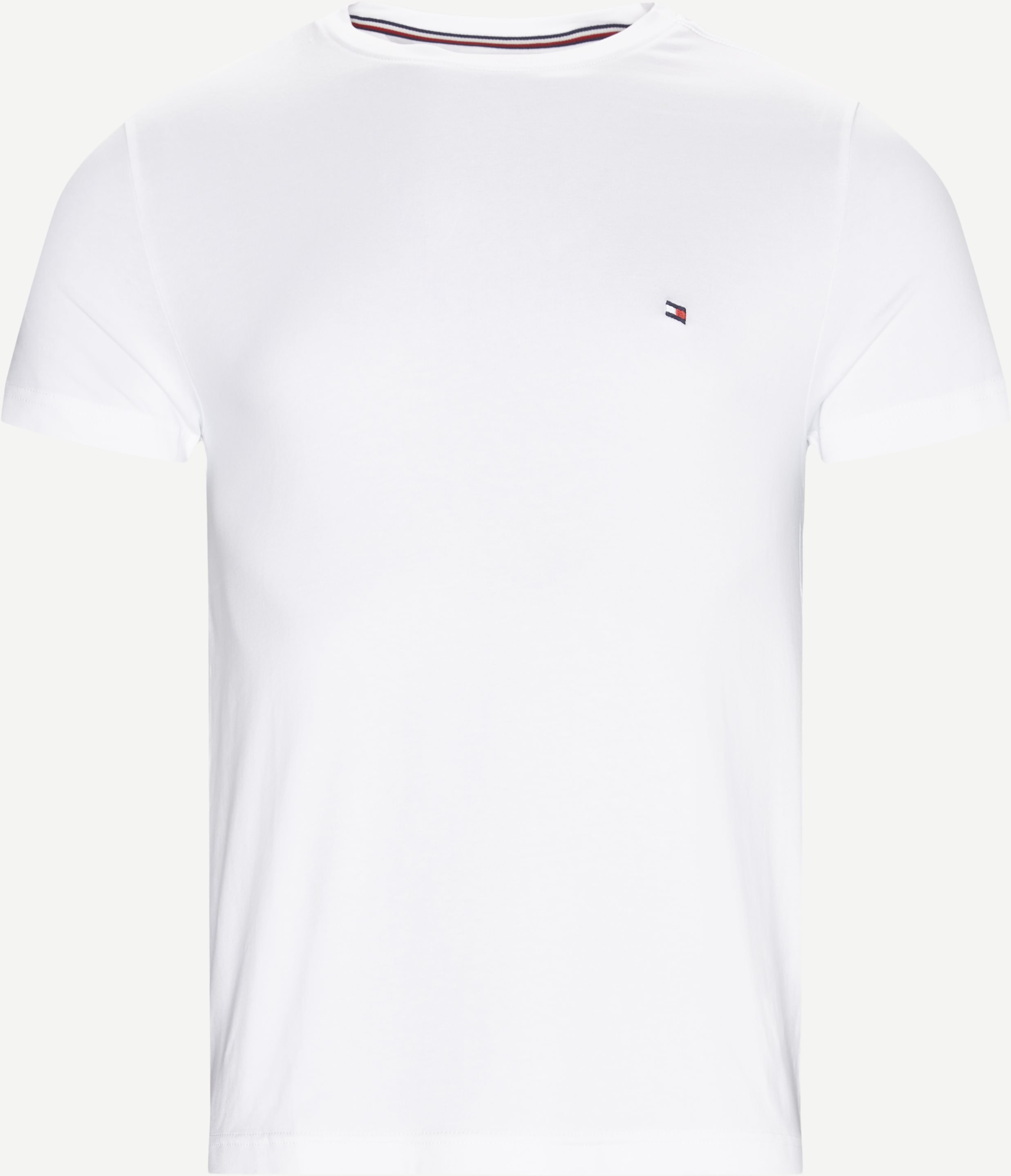 New Stretch C-neck T-shirt - T-shirts - Slim fit - Hvid
