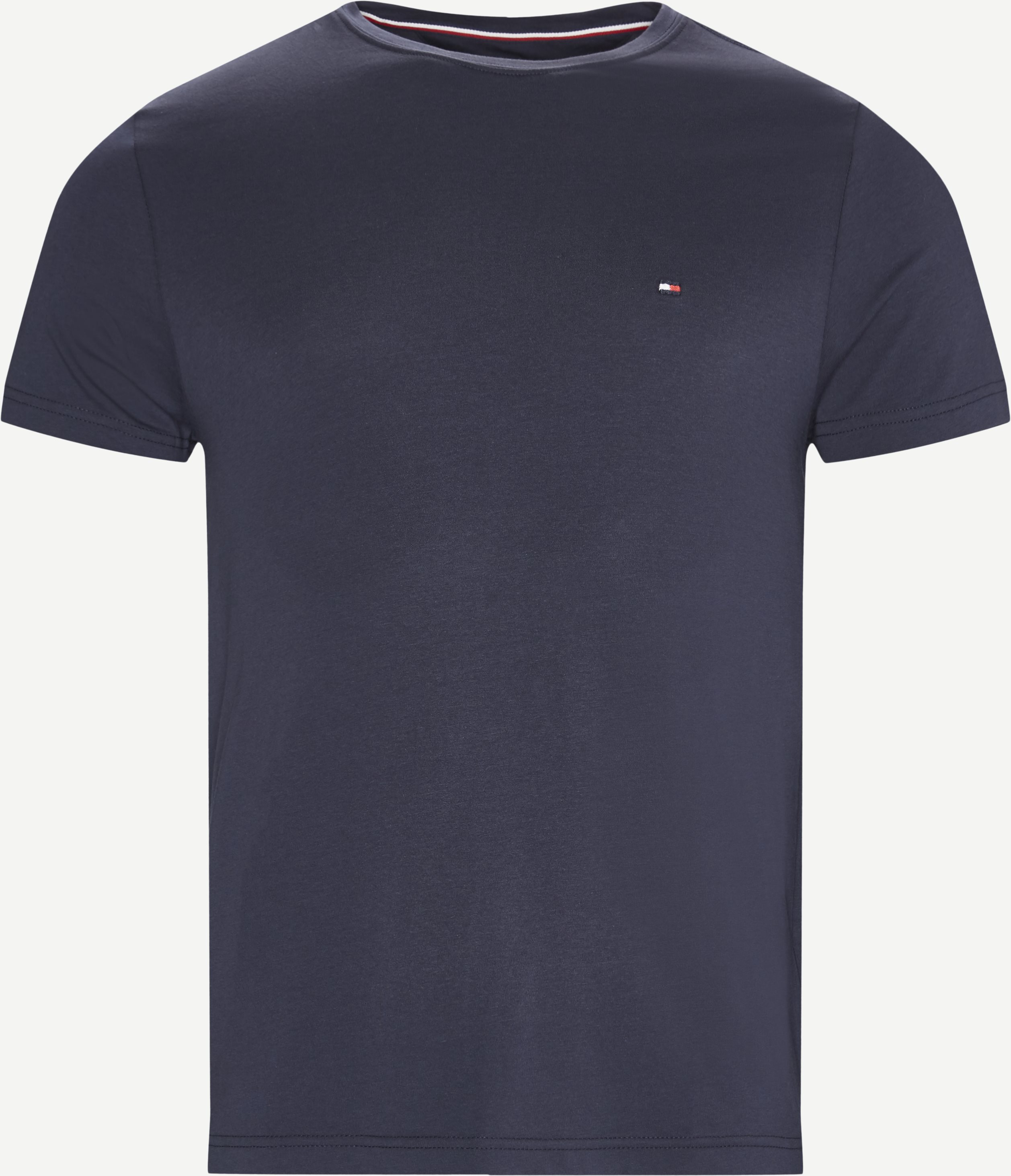 New Stretch C-neck T-shirt - T-shirts - Slim fit - Blå