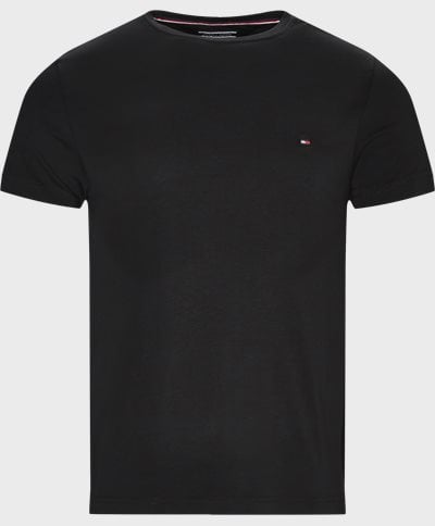 Tommy Hilfiger T-shirts NEW STRETCH C-NK TEE Black