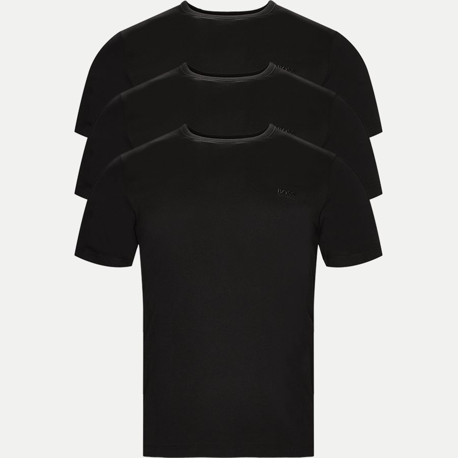 50325388 SHIRT SS RN 3P BM - 3-pak T-shirt - Undertøj - Regular - SORT - 1