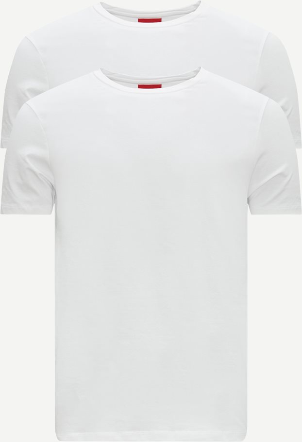 2-Pack Round T-shirt - T-shirts - Slim fit - White