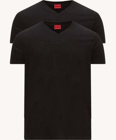 2-Pack V-hals T-shirt Slim fit | 2-Pack V-hals T-shirt | Sort