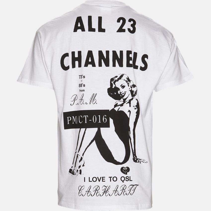 Carhartt WIP T-shirts S/S RADIO CLUB CHAN. I022619 WHITE