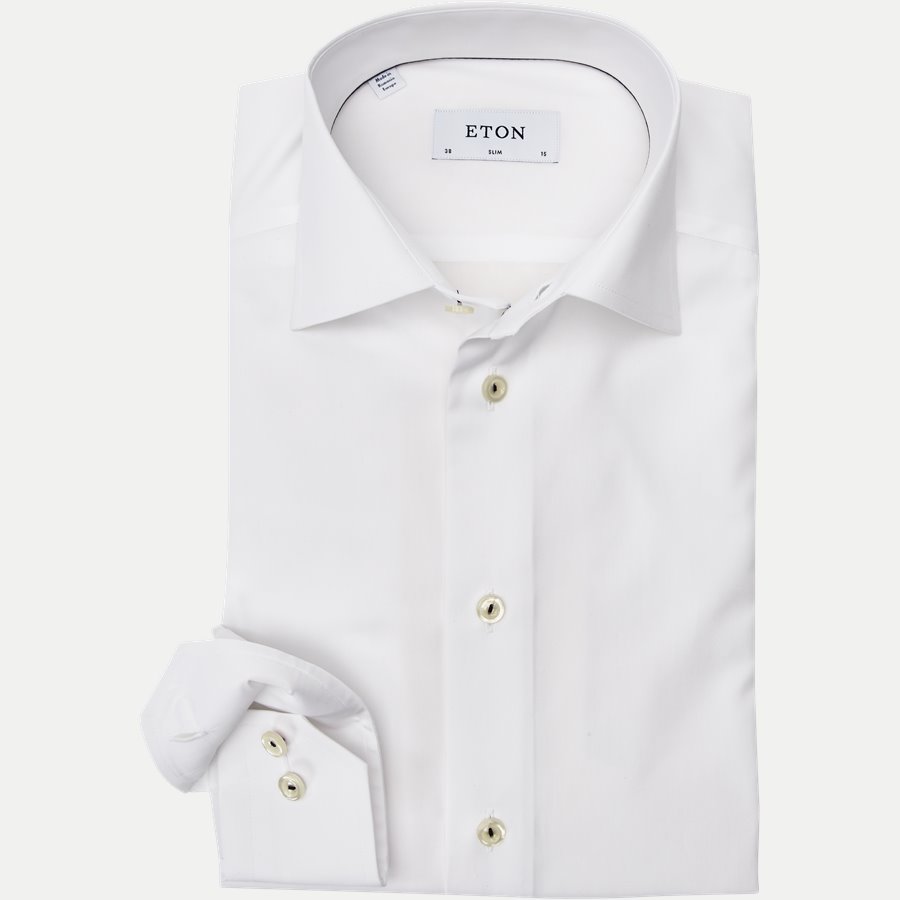 2567 - Poplin Skjorte - Skjorter - Slim - HVID - 1