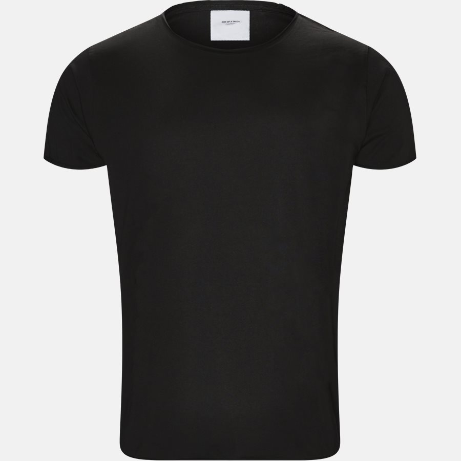 RAW EDGE - RAW EDGE t-shirt - T-shirts - Regular slim fit - BLACK - 1