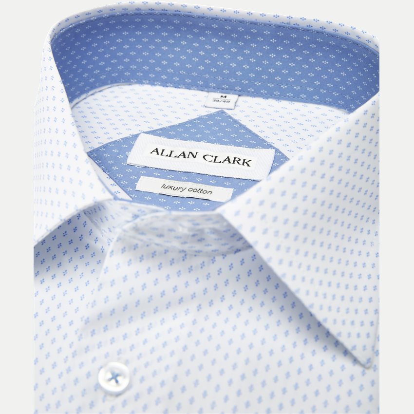 Allan Clark Skjorter LEONARD WHITE/BLUE