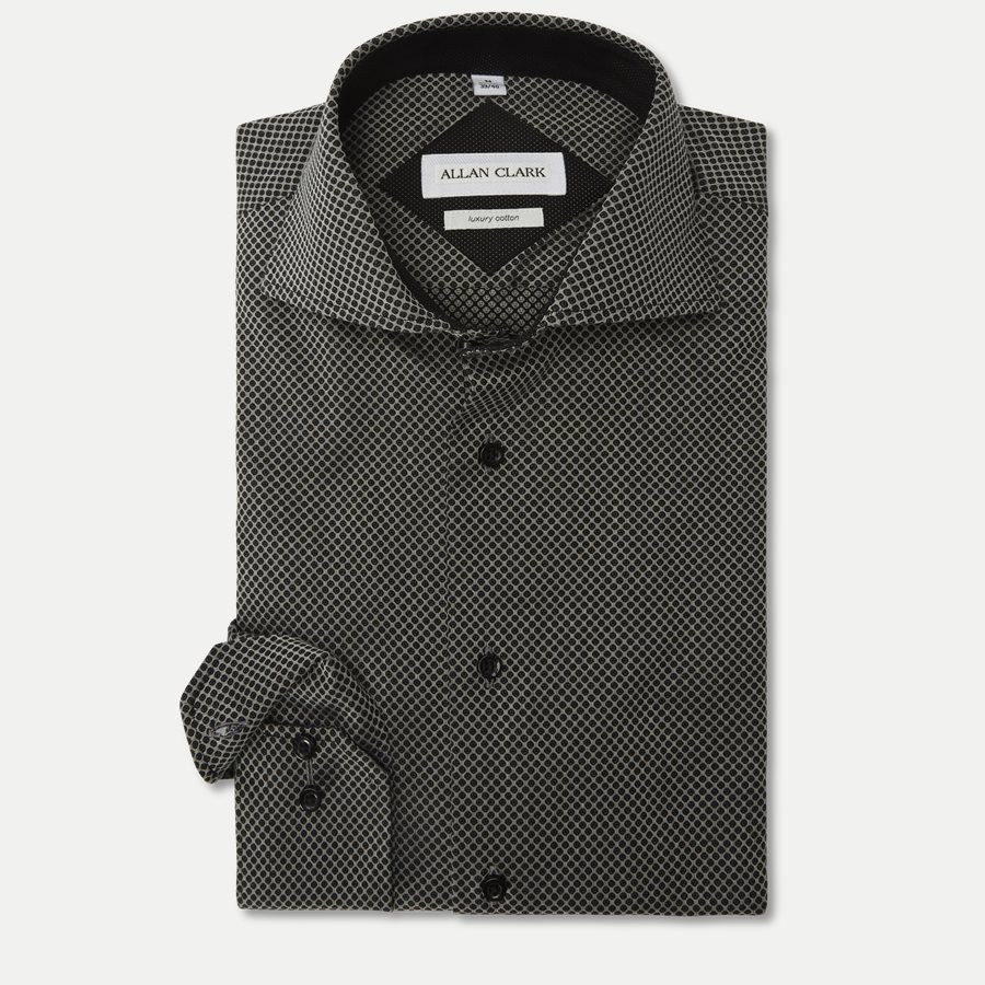 NUTELLA - Nutella Skjorte - Skjorter - Modern fit - GREY/BLACK - 1