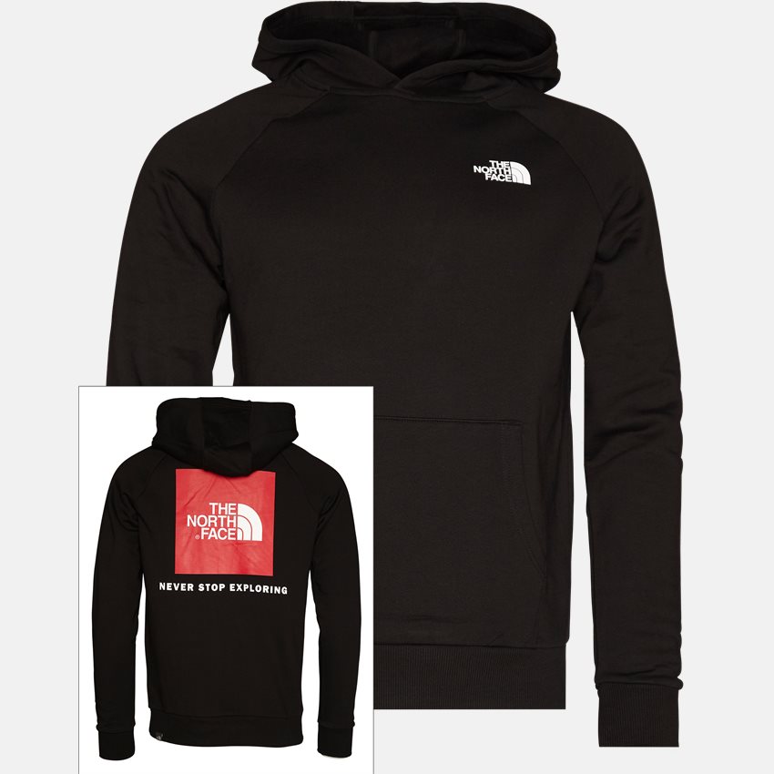 The North Face Sweatshirts RED BOX HOODIE. SORT