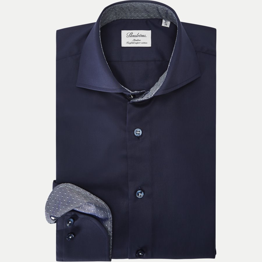 1170 784111/684111 - Twofold Super Cotton Skjorte - Skjorter - NAVY - 1