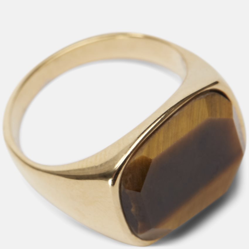 A. Kjærbede Accessories SQUARE TIGER EYE GULD