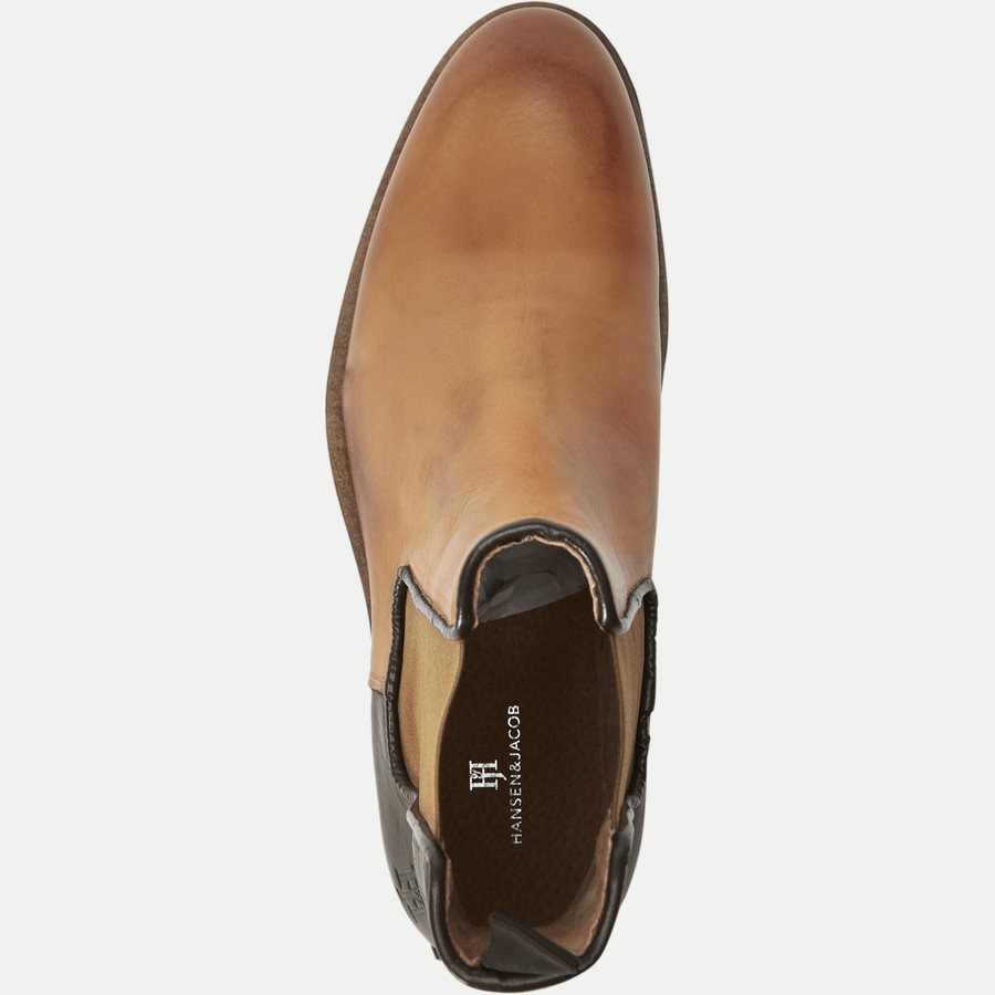 CHELSEA LEATHER BOOT - Chelsea Boot - Sko - BRUN - 8