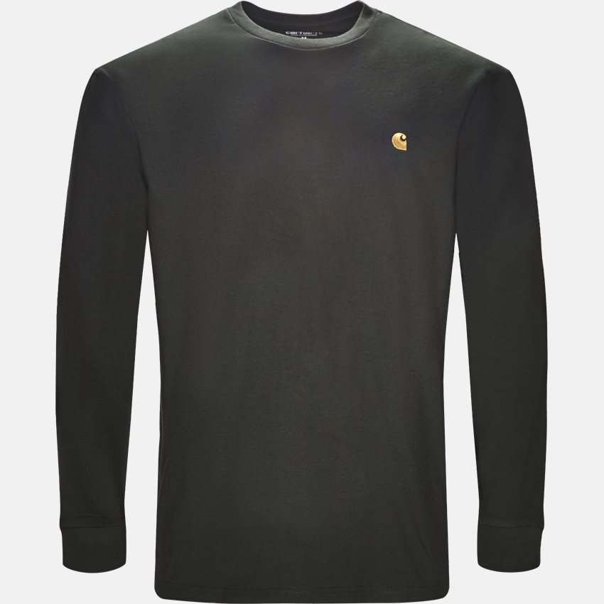 Carhartt WIP T-shirts L/S CHASE I026392. LODEN/GOLD