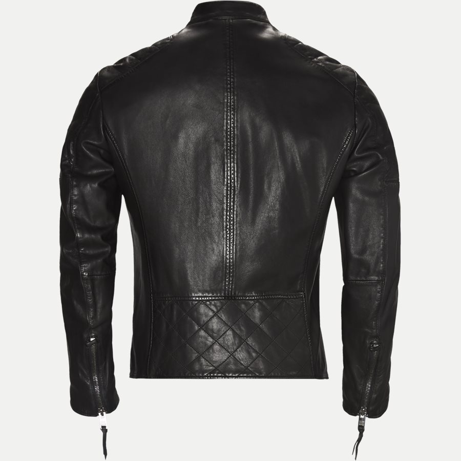50382360 JEEPO1 - Jeepo1 Biker Leather Jacket - Jakker - Slim - SORT - 2