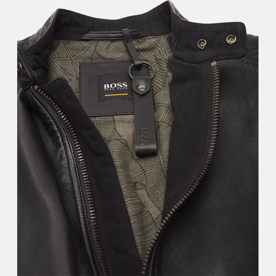 50382360 JEEPO1 - Jeepo1 Biker Leather Jacket - Jakker - Slim - SORT - 3