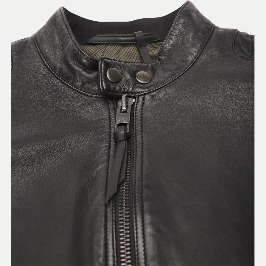 50382360 JEEPO1 - Jeepo1 Biker Leather Jacket - Jakker - Slim - SORT - 4