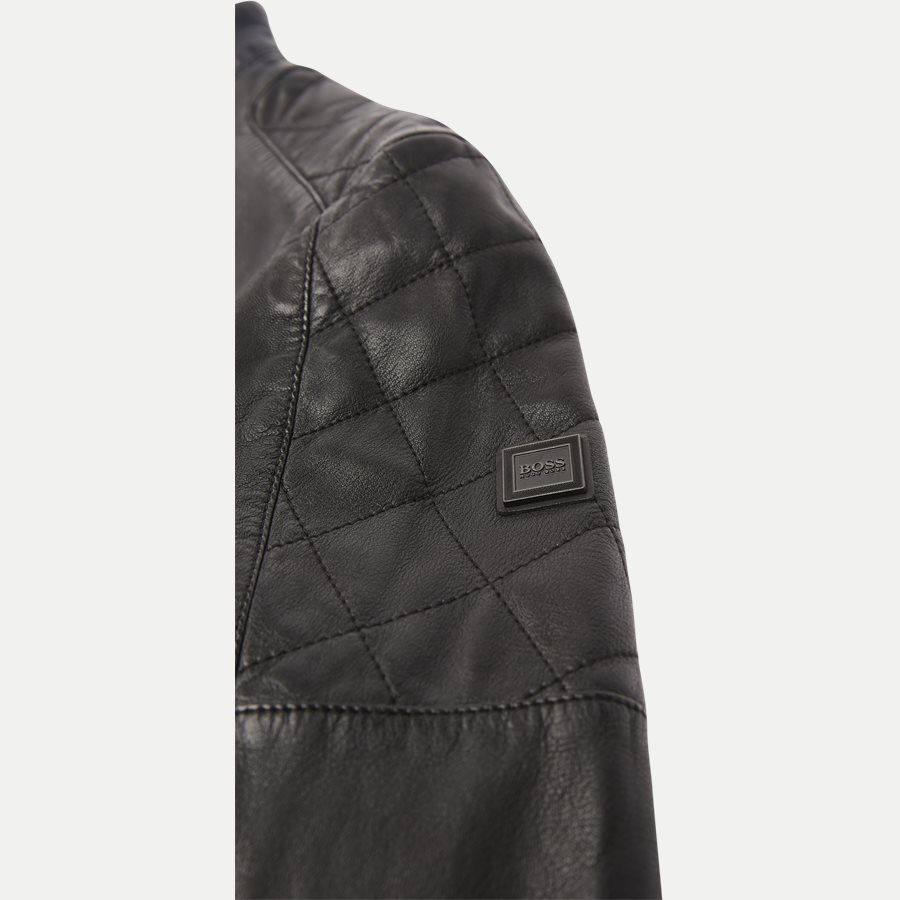 50382360 JEEPO1 - Jeepo1 Biker Leather Jacket - Jakker - Slim - SORT - 5