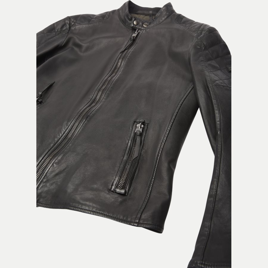50382360 JEEPO1 - Jeepo1 Biker Leather Jacket - Jakker - Slim - SORT - 6