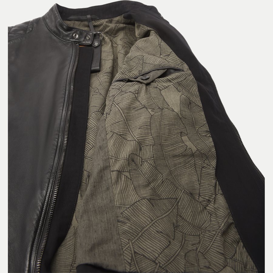 50382360 JEEPO1 - Jeepo1 Biker Leather Jacket - Jakker - Slim - SORT - 8