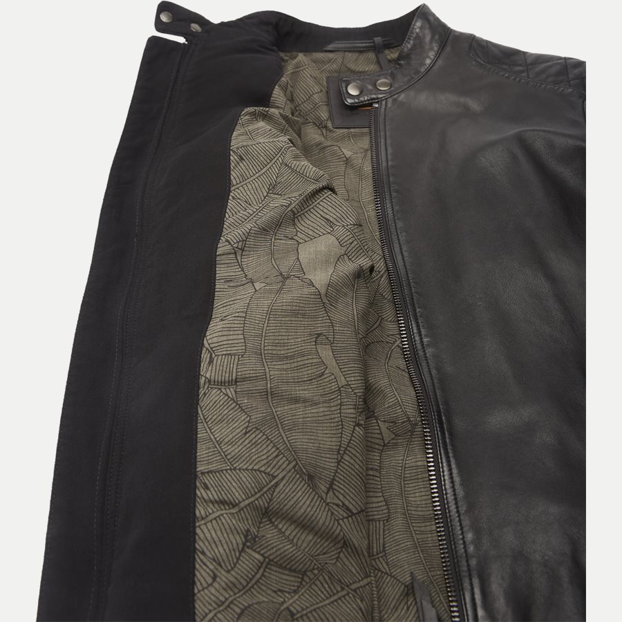 50382360 JEEPO1 - Jeepo1 Biker Leather Jacket - Jakker - Slim - SORT - 9