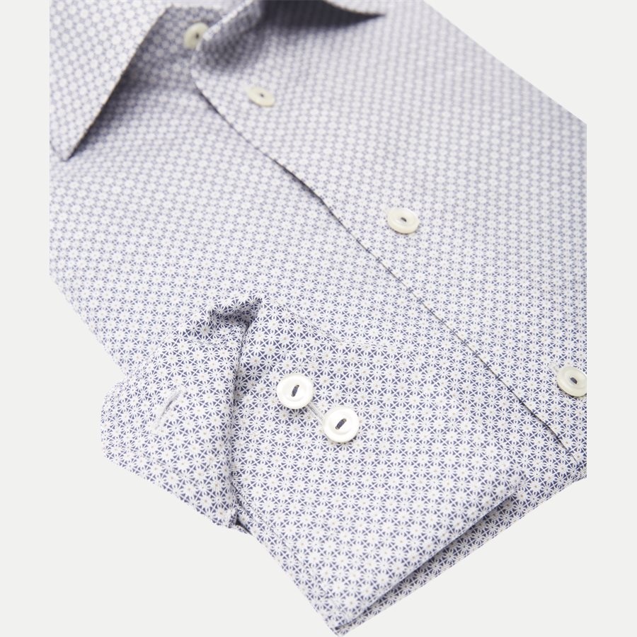 3363 79573/79373 - 3363 Blomstret Signature Twill Skjorte - Skjorter - BLÅ - 4