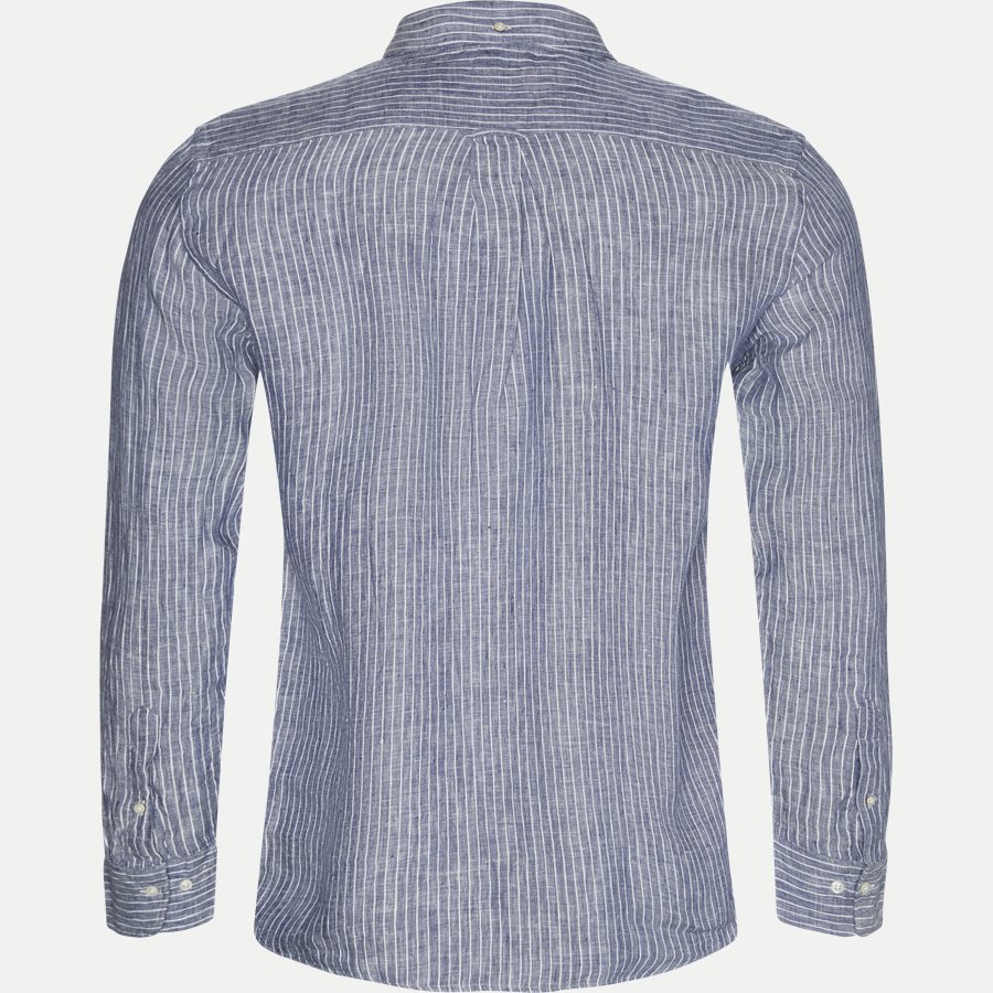 3040720 - Linen Pinstripe Skjorte - Skjorter - Regular - BLÅ - 2