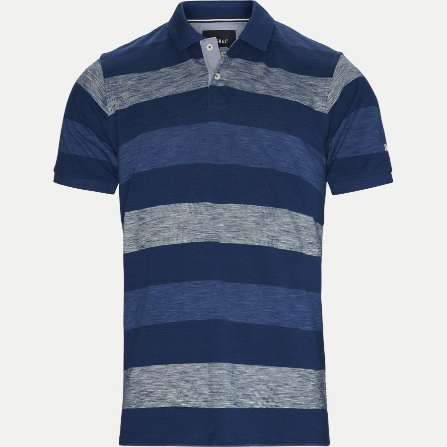 13257 966 - Pique Polo - T-shirts - Regular - BLÅ - 1