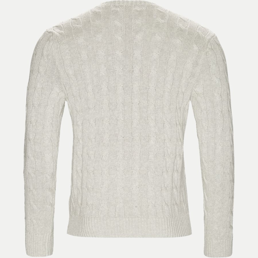 710529074 - Cotton Cable Crew Neck - Strik - Regular - GRÅ - 2