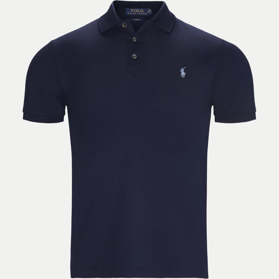 710541705 - Short Sleeve Pique Polo - T-shirts - Slim - NAVY - 1