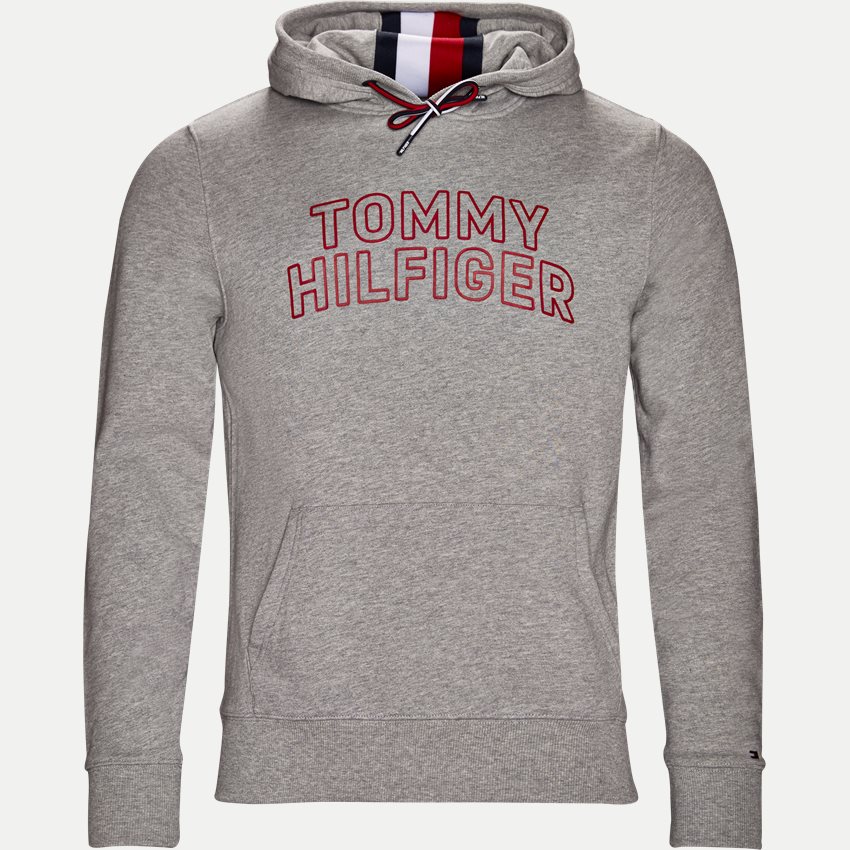 Tommy Hilfiger Sweatshirts TOMMY CHEST LOGO HOODY GRÅ