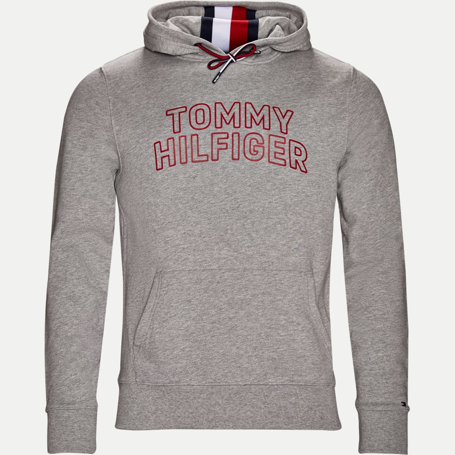 TOMMY CHEST LOGO HOODY - Chest Logo Hoody - Sweatshirts - Regular - GRÅ - 1