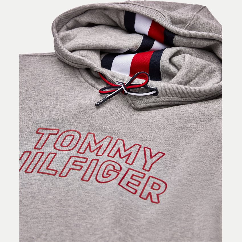 Tommy Hilfiger Sweatshirts TOMMY CHEST LOGO HOODY GRÅ