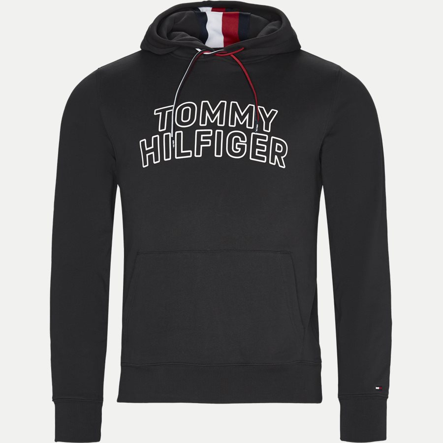 TOMMY CHEST LOGO HOODY - Chest Logo Hoody - Sweatshirts - Regular - SORT - 1