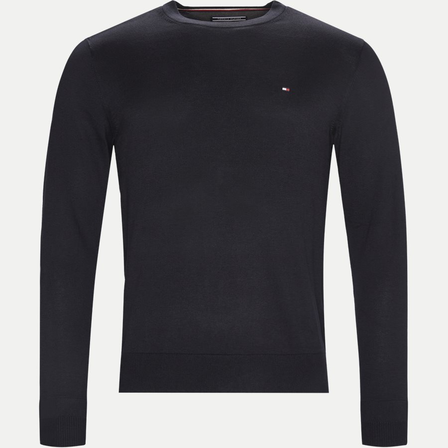 COTTON SILK C-NECK - Cotton Silk Crew Neck Strik - Strik - Regular - NAVY - 1