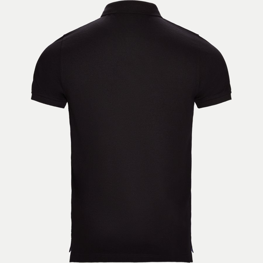 TOMMY CHEST STRIPE - Chest Stripe Polo T-shirt - T-shirts - Slim - SORT - 2