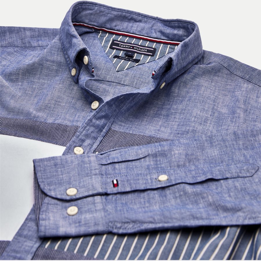 FLAG PATCHWORK SHIRT - Flag Patchwork Shirt - Skjorter - Regular - BLÅ - 3