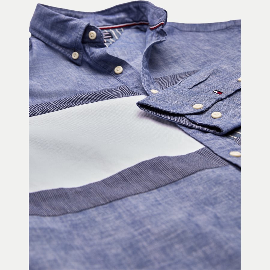 FLAG PATCHWORK SHIRT - Flag Patchwork Shirt - Skjorter - Regular - BLÅ - 4