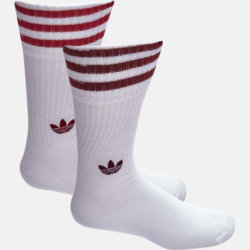 Adidas Originals Socks SOLID CREW SOCKS CE571 HVID/RØD