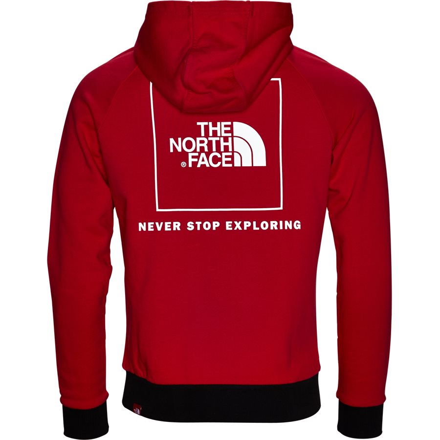 RAGLAN RED BOX HOODIE. - Raglan Red Box Hoodie - Sweatshirts - Regular - RØD - 3
