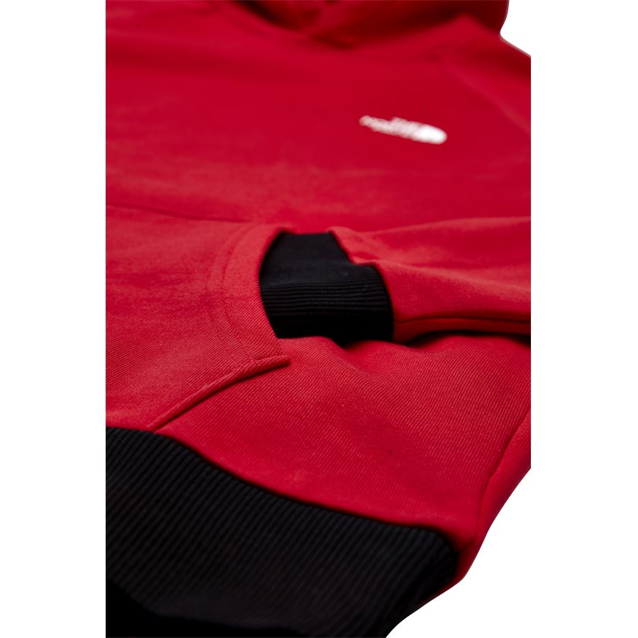 RAGLAN RED BOX HOODIE. - Raglan Red Box Hoodie - Sweatshirts - Regular - RØD - 5