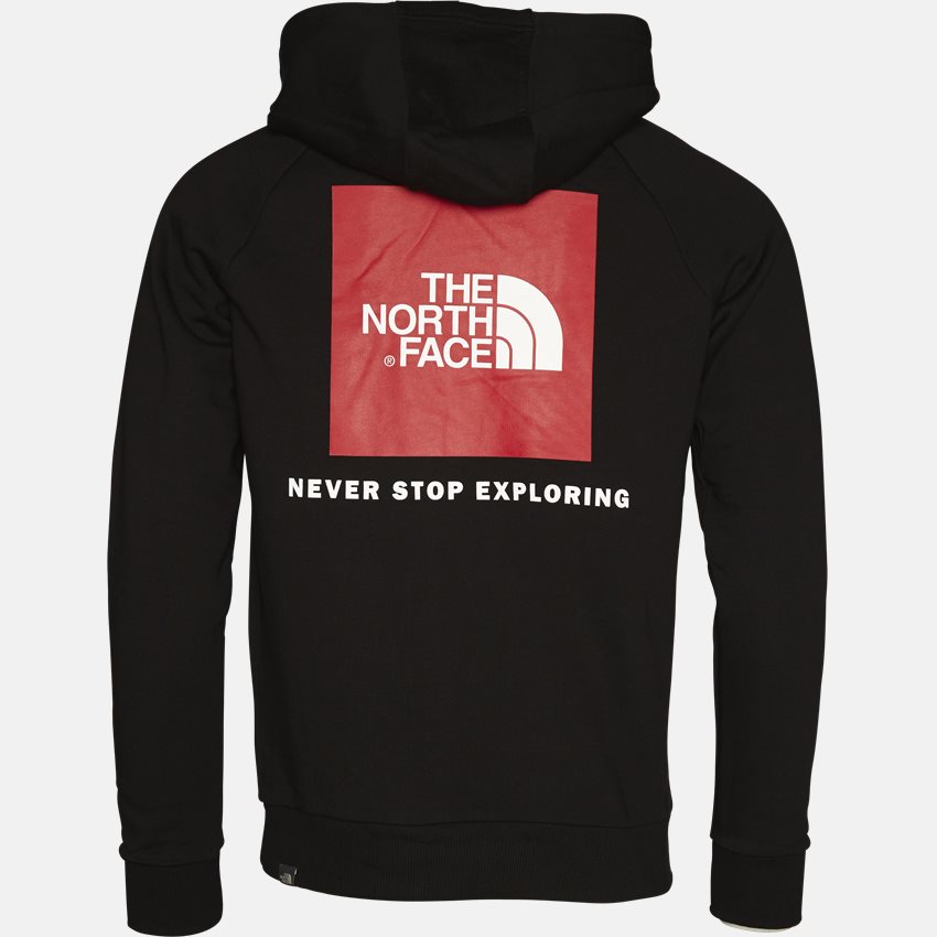 The North Face Sweatshirts RAGLAN RED BOX HOODIE. SORT