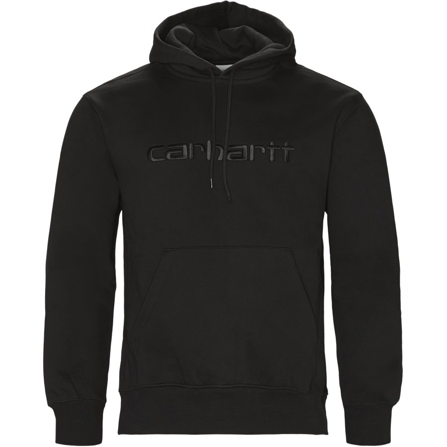 HOODED CARHARTT I025479 - Hooded Carhartt Sweatshirt - Sweatshirts - Regular - BLACK/BLACK - 1